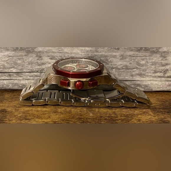 Sturhling Original Chronograph Women’s Ladies Watch Stainless Red ~Needs Battery - Picture 5 of 12